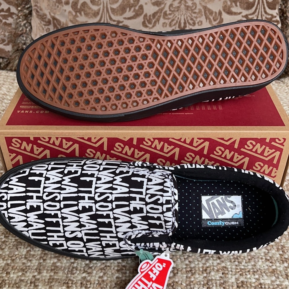Vans COMFYCUSH Slip On Brush Black/True White men’ - Picture 5 of 16